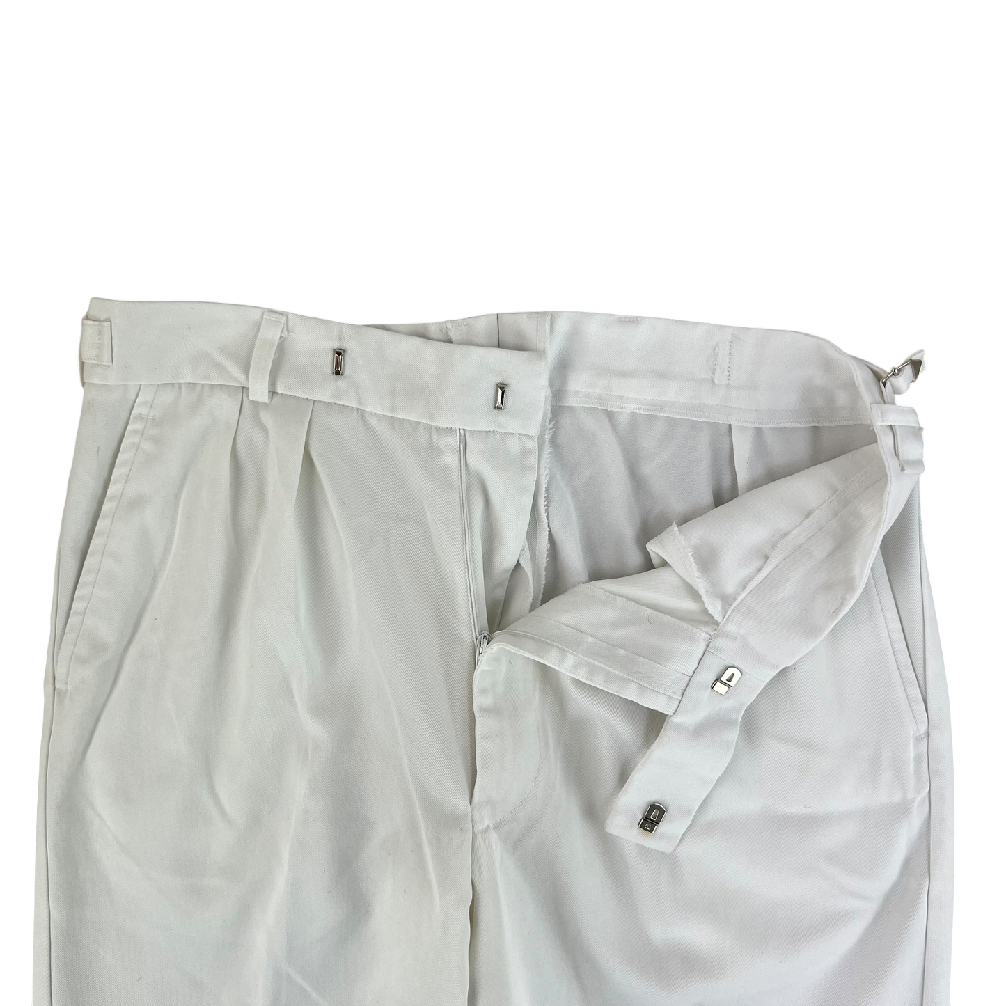 British Royal Navy Officer's White No. 1 AW Dress Trousers - W32 L28