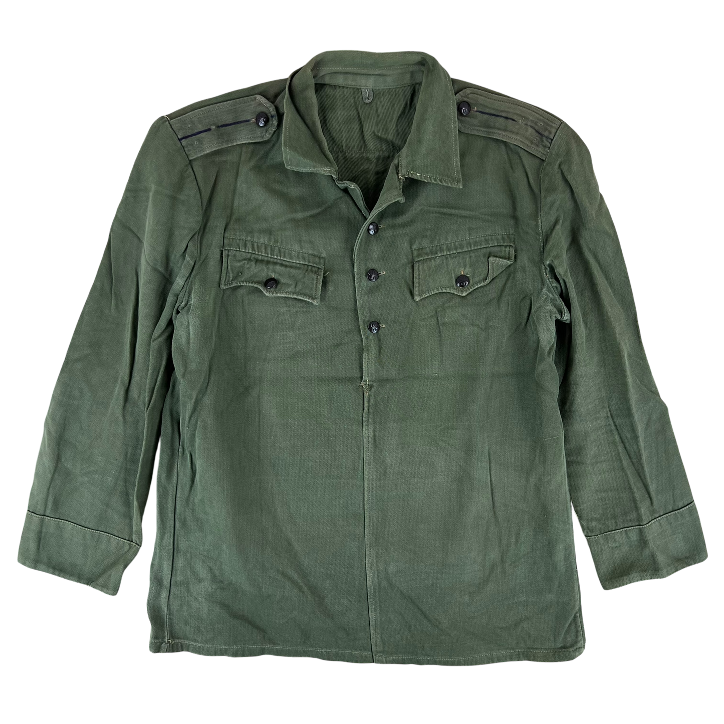 Bulgarian People's Army Cotton Olive Green Cossack Shirt - Large