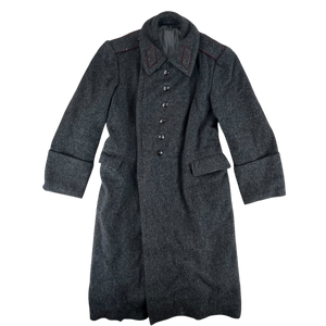 Bulgarian People's Army 60s Grey Wool Greatcoat - Medium