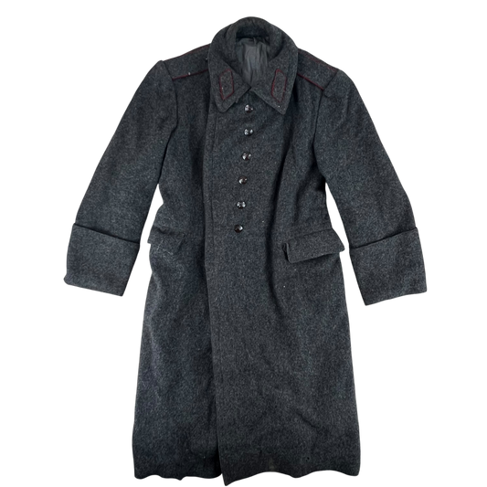 Bulgarian People's Army 60s Grey Wool Greatcoat - Medium