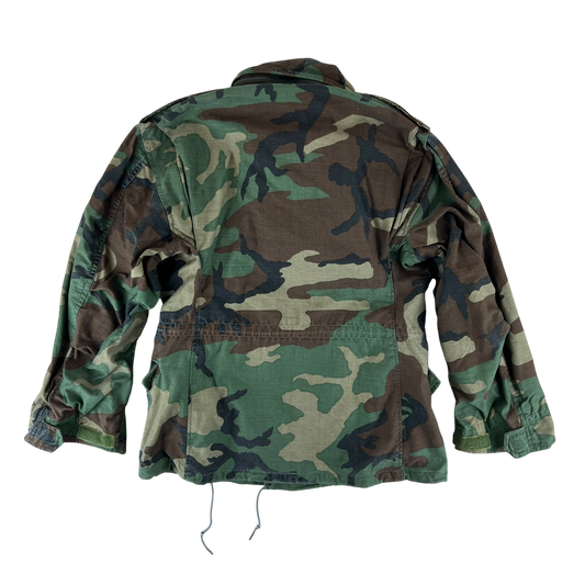US Army M81 Woodland Camo M65 Cold Weather Field Coat - Small Short
