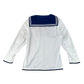 British Royal Navy Class II White Jumper Sailor's Top - Large