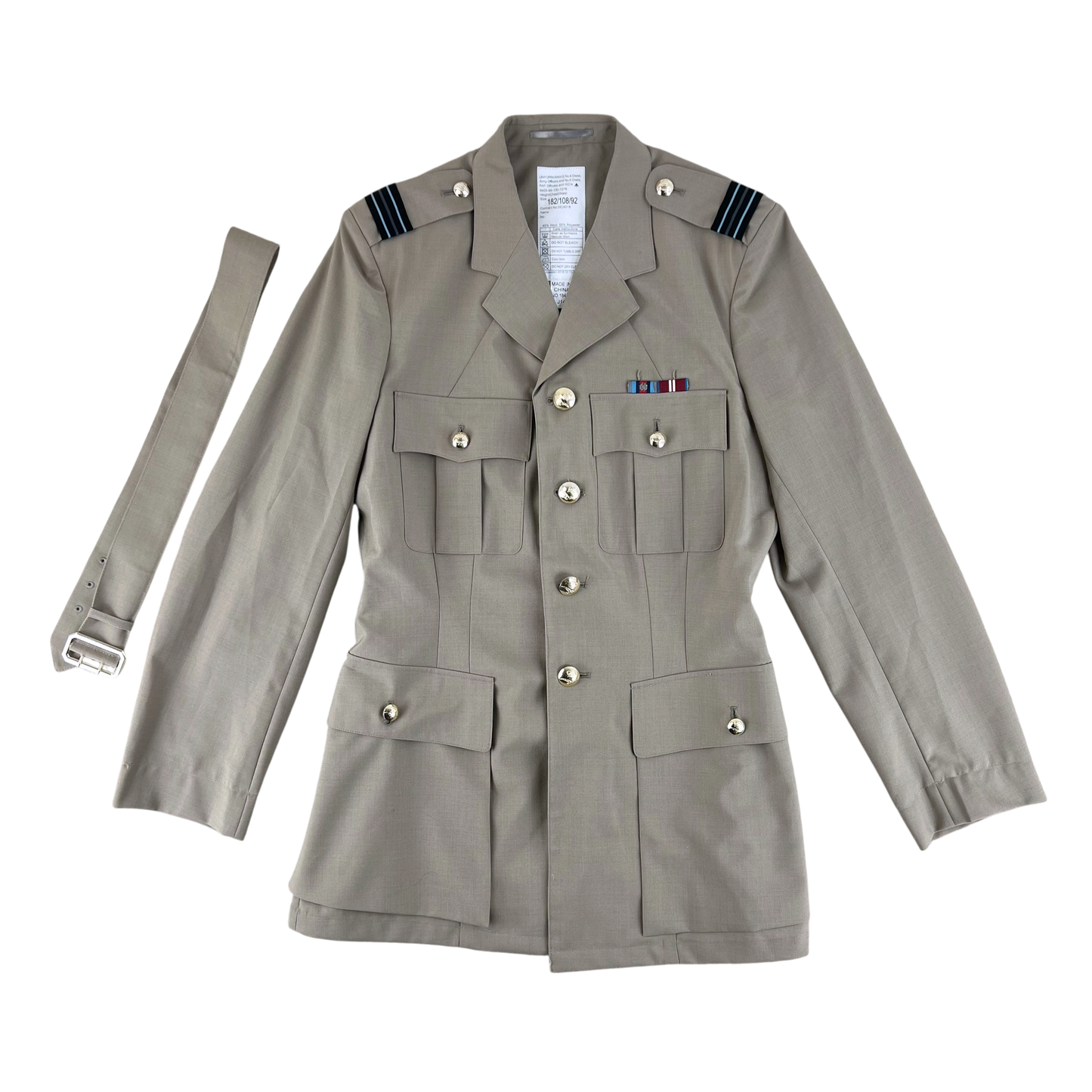 British RAF No. 6 Tropical Dress Jacket w/ Belt - Large 182/108