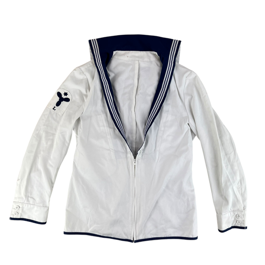 British Royal Navy Class II White Jumper Sailor's Top - Medium 176/100