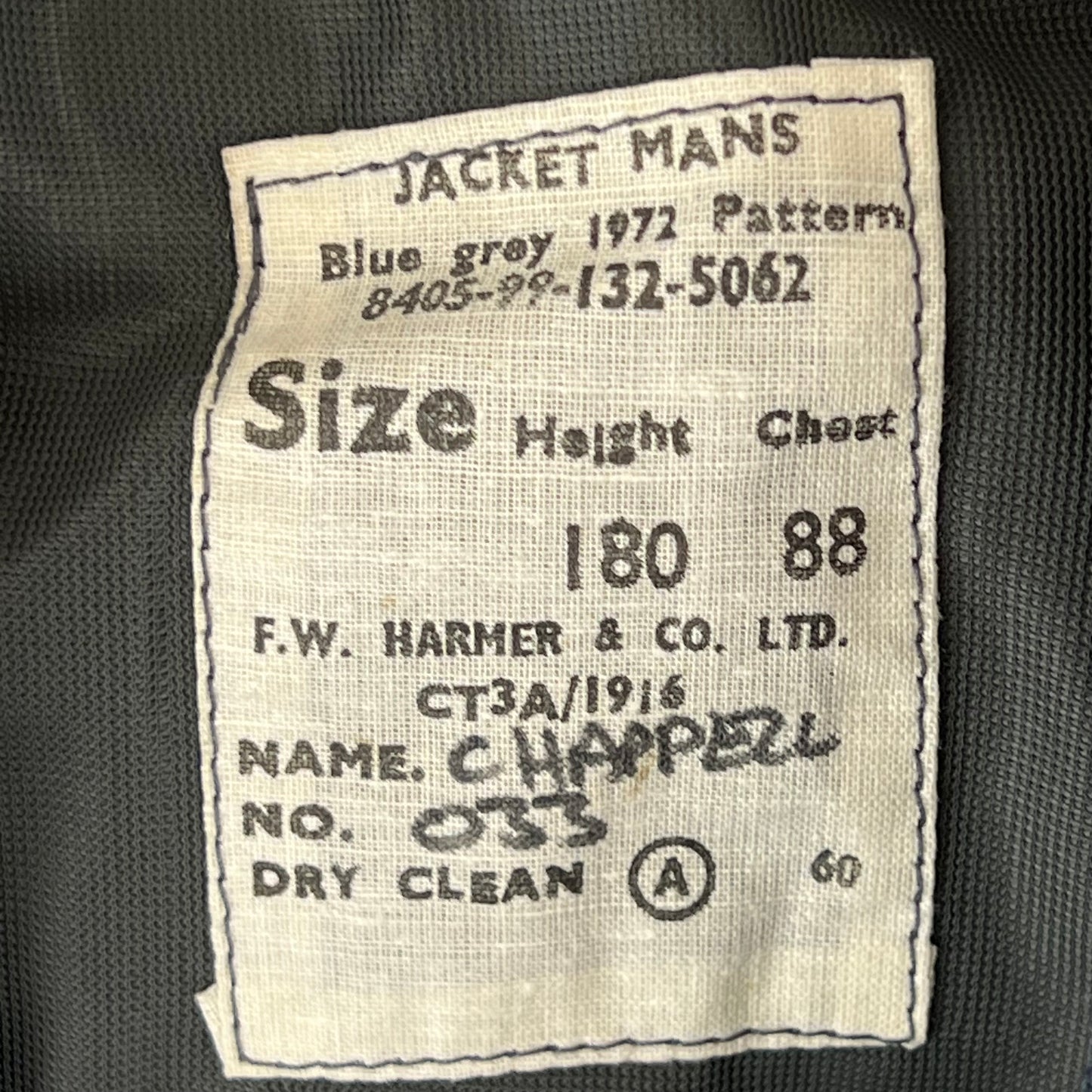 British Air Force RAF 72 Pattern GP Jacket - Small 180/88