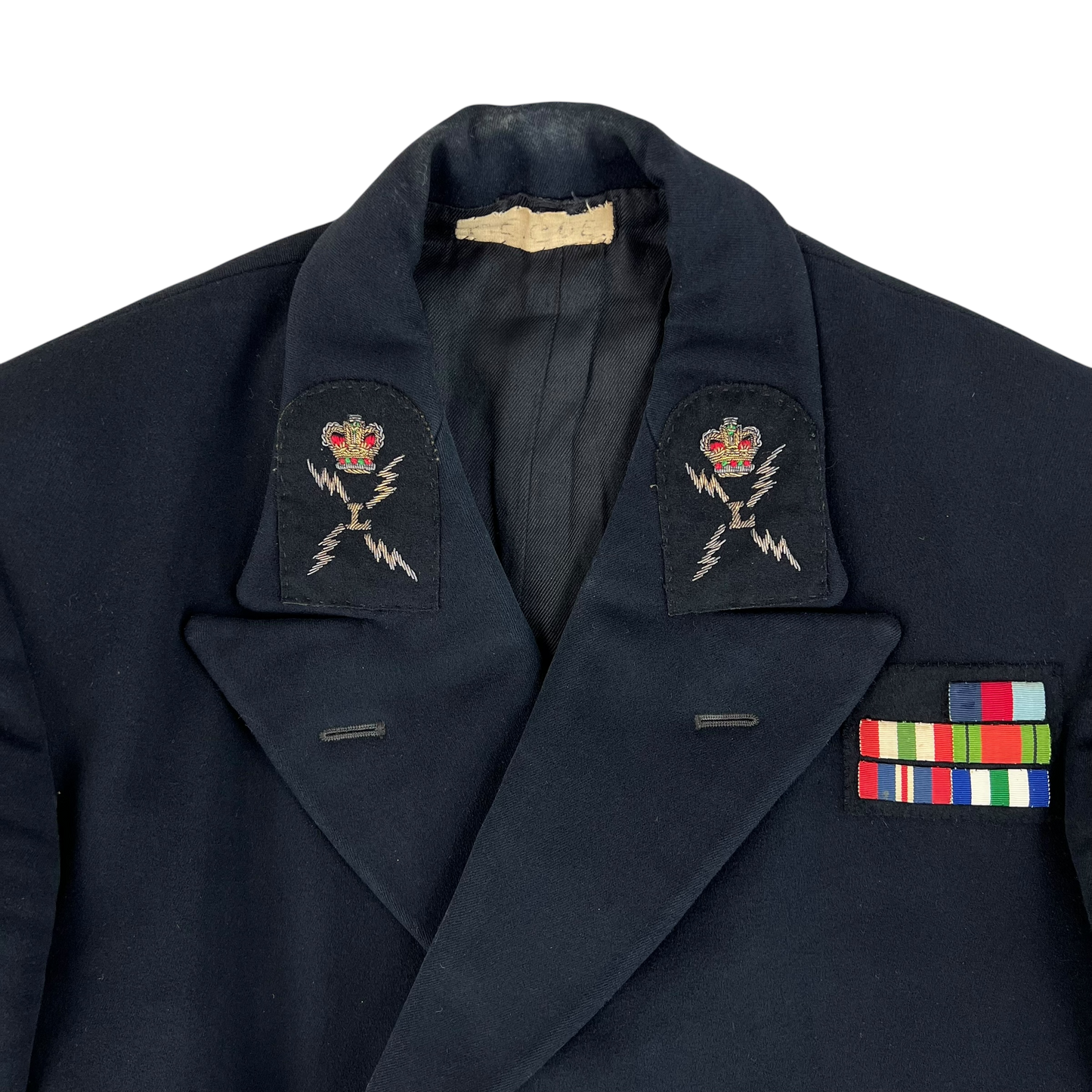British Royal Naval Reserves 50s Black Dress Uniform - Jacket & Trousers w/ Ephemera - Medium