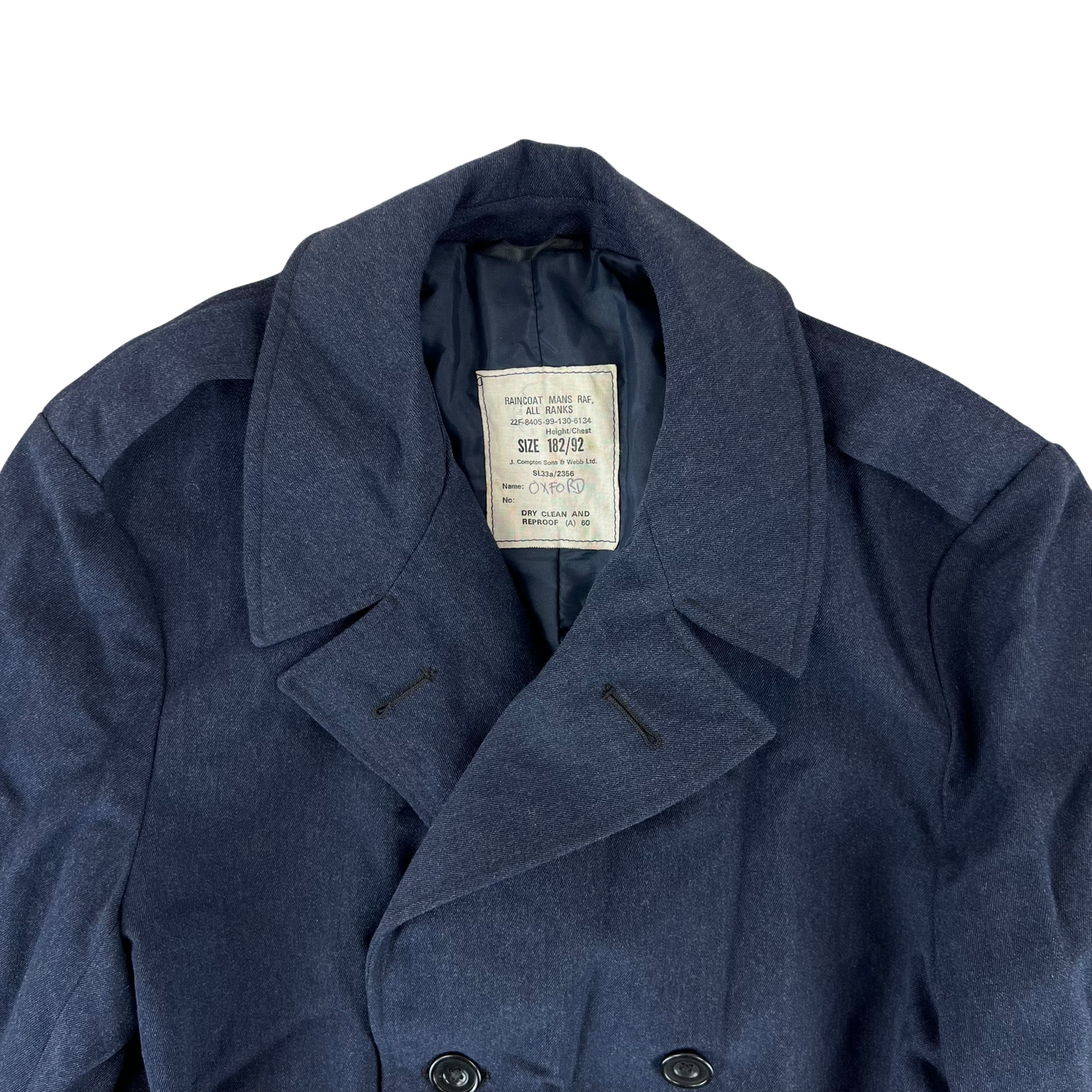 British Royal Air Force Raincoat Trench Coat - Medium 182/92