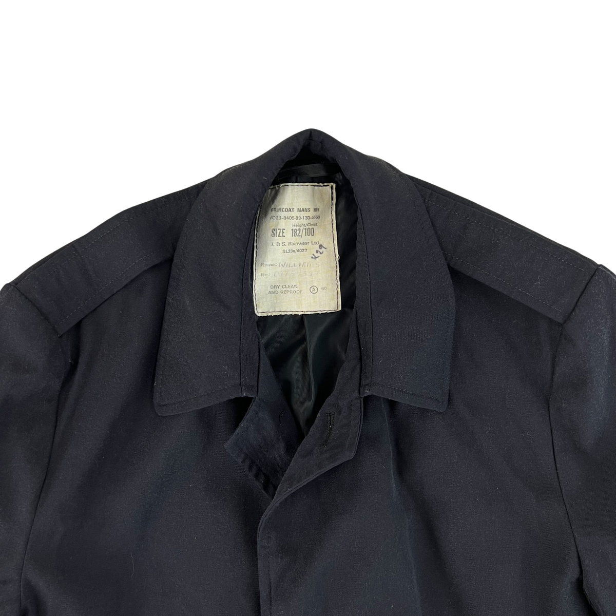 British Royal Navy Raincoat Mac Coat - Medium 182/100