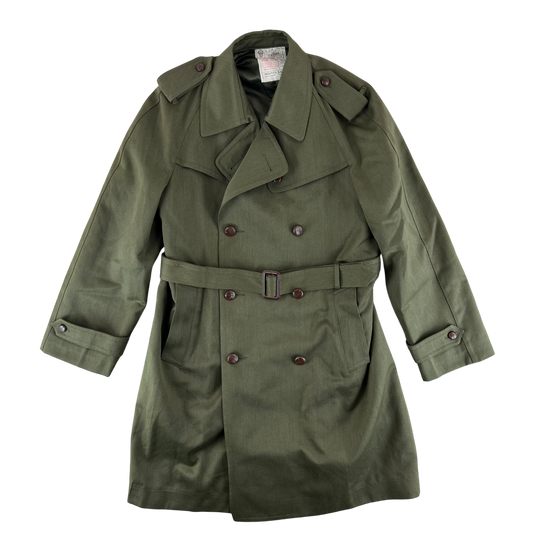 Spanish Army 80s Green Trenchcoat - Medium