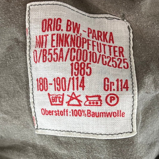 West German Army Parka Olive Drab - Large