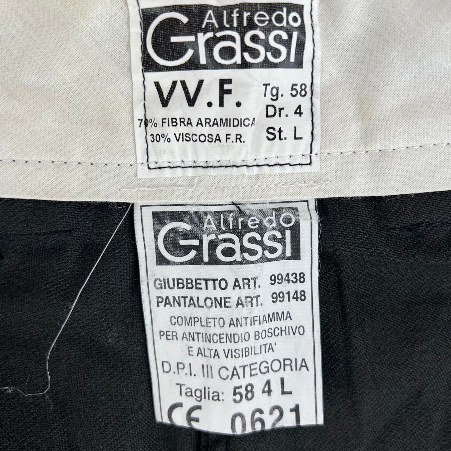 Italian Fire Services Hi-Vis Black Cargo Trousers - W41 L31