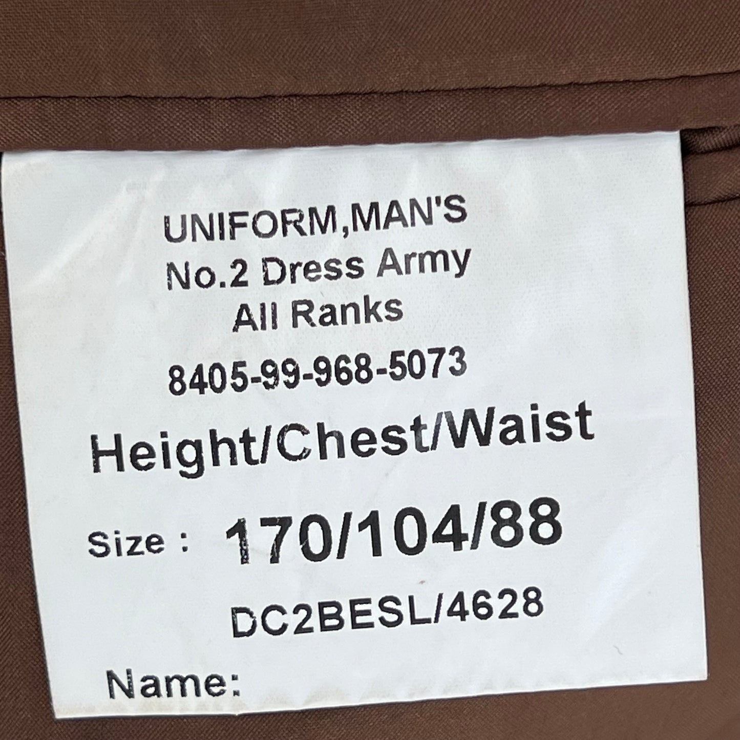 British Army No. 2 FAD Dress Jacket - Royal Engineers - Medium 170/104