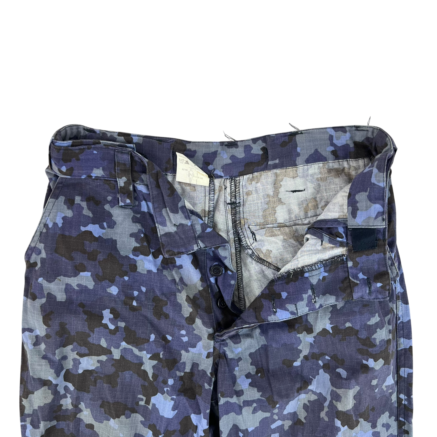 Romanian Navy M2017 Blue Camouflage Ripstop Trousers - W30 L31.5