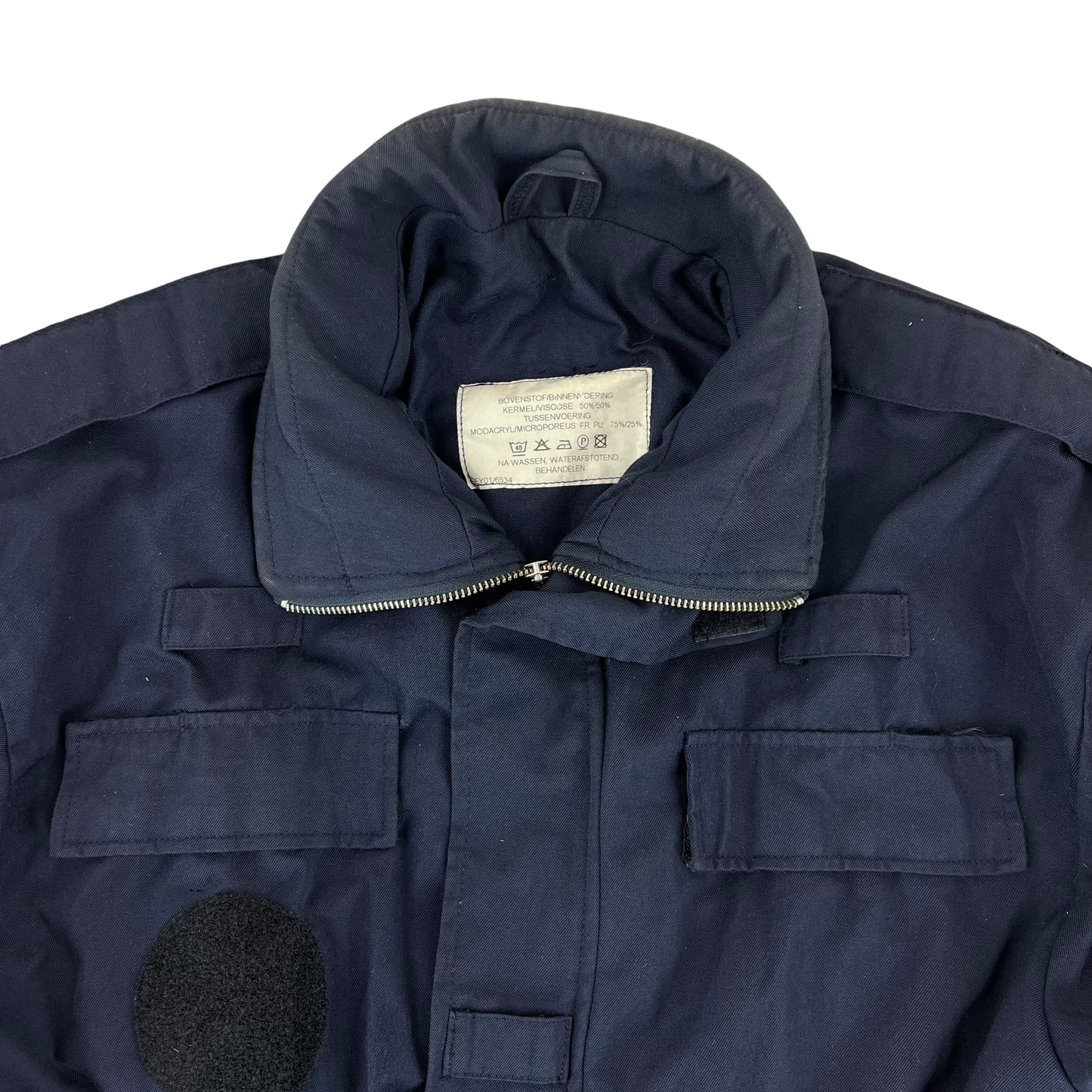 Dutch Army & Rescue Navy Blue Lined Work Jacket - Large