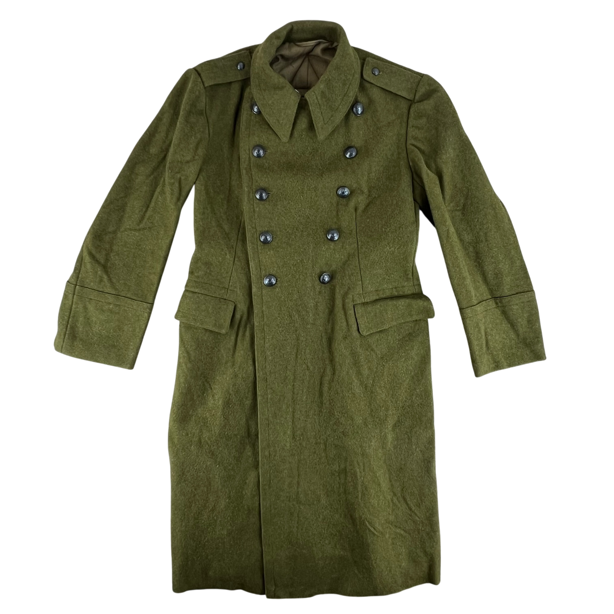 Romanian People's Army 70s Khaki Wool Greatcoat - Medium