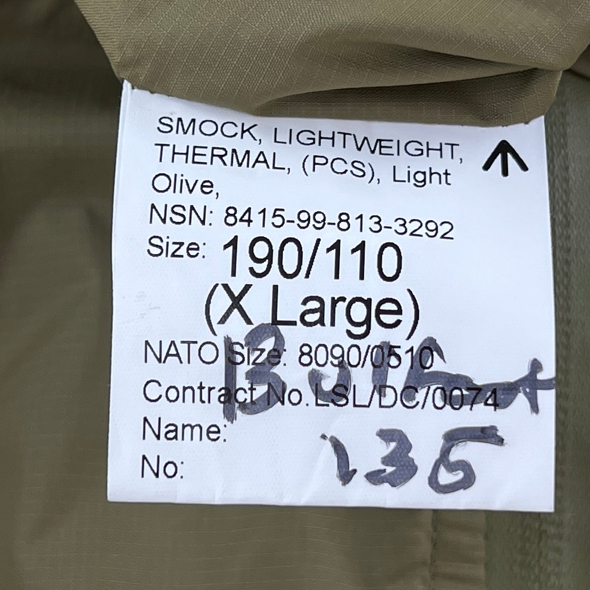 British Army Thermal Buffalo Pullover Smock - X Large