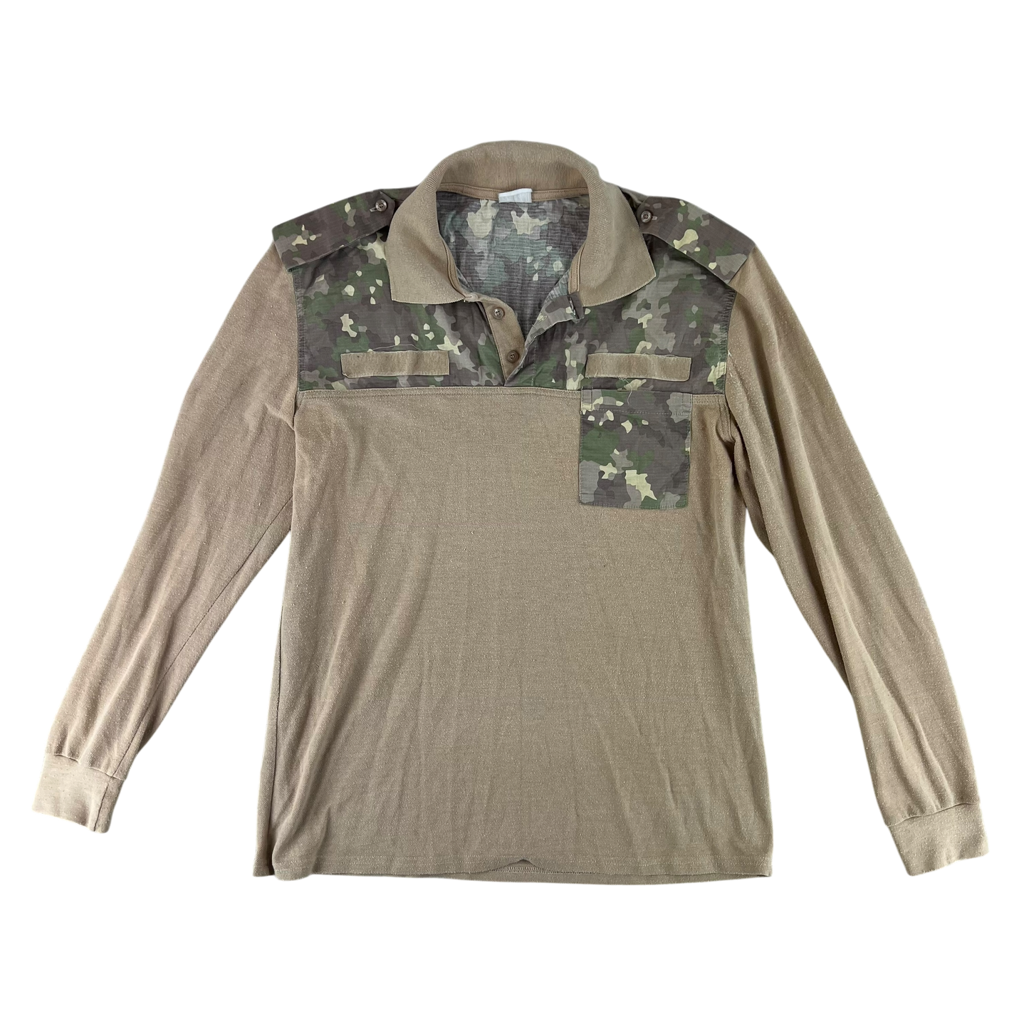 Romanian Army M2017 Woodland Camouflage Polo Top - Large