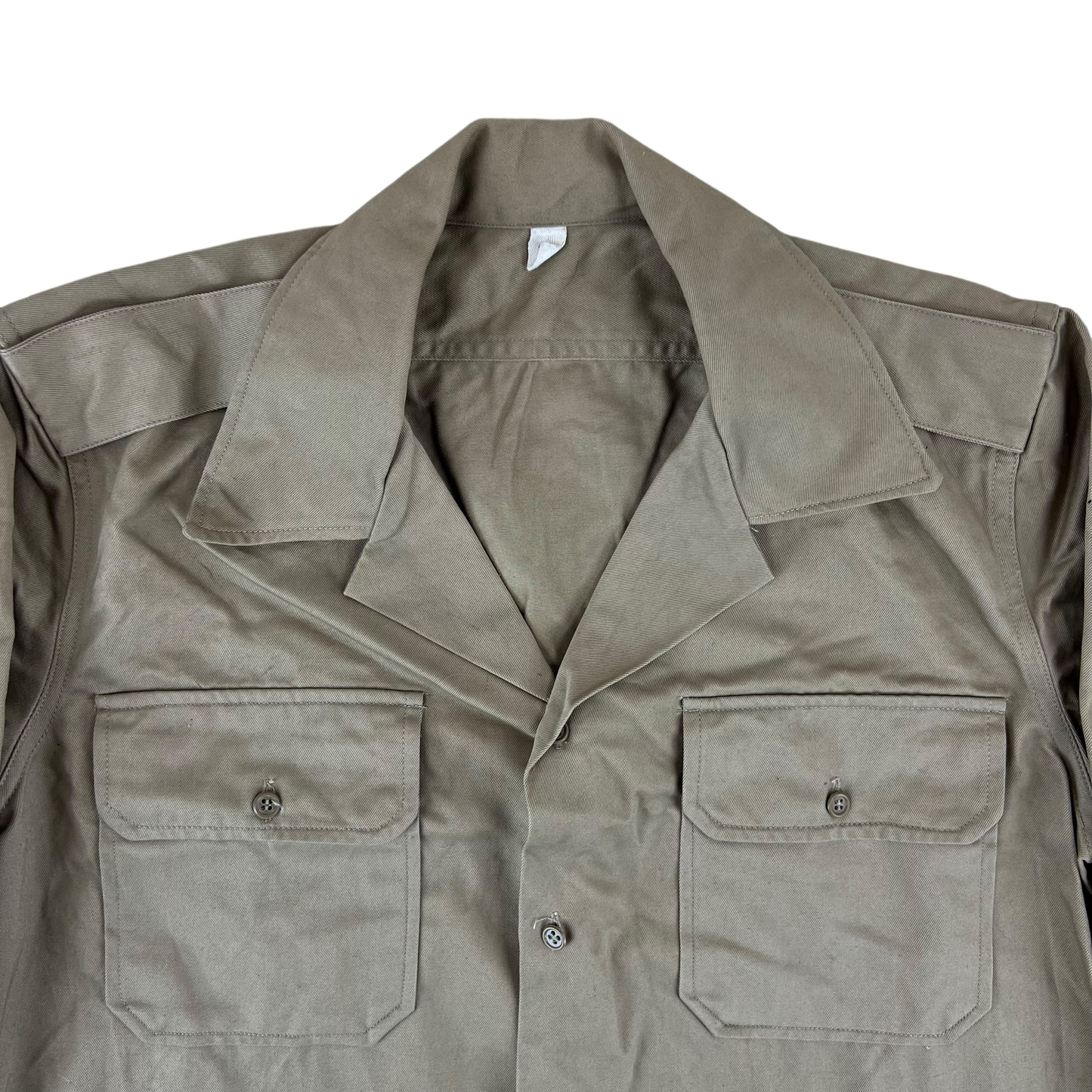 Greek Army M65 Khaki Shirt Long Sleeve - Medium