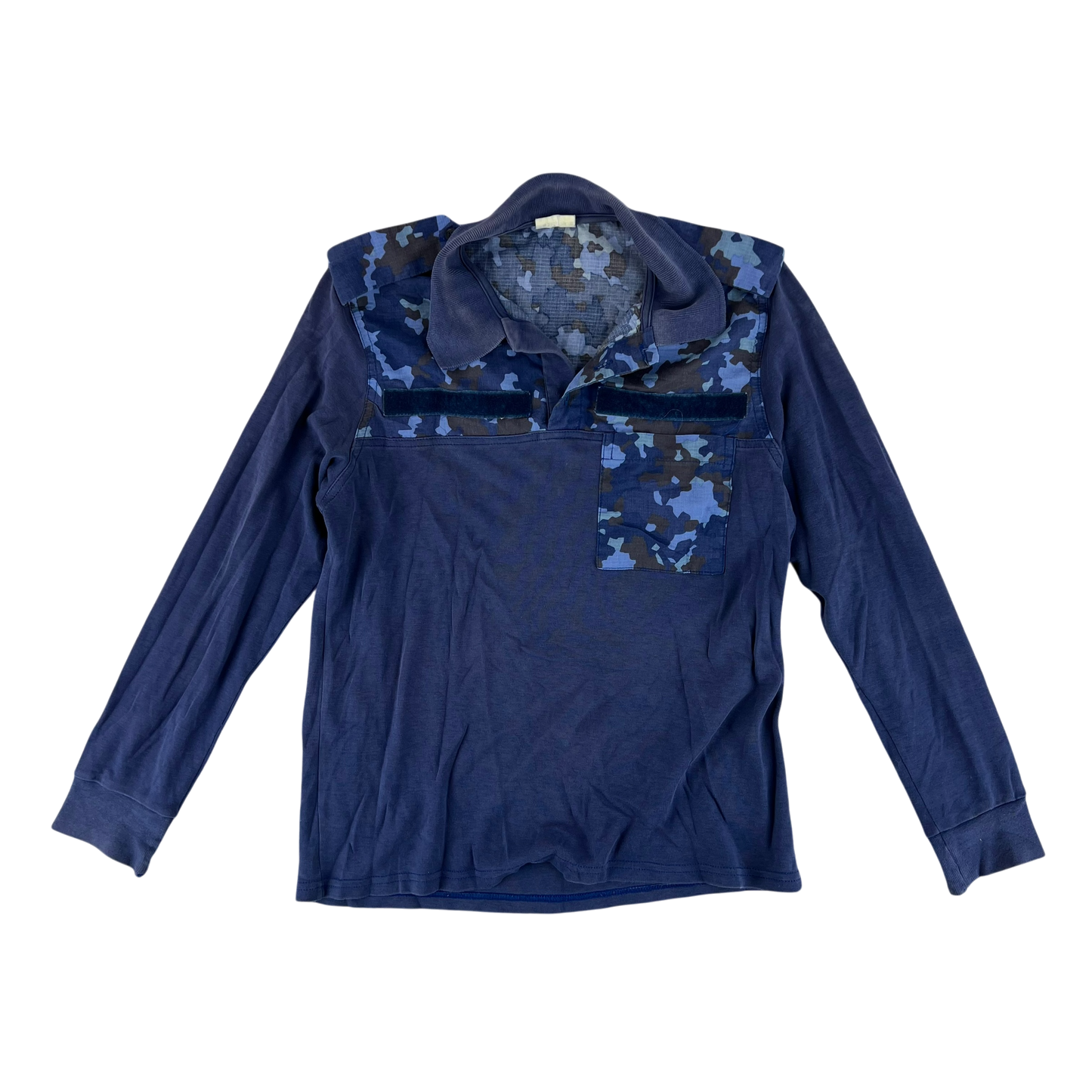 Romanian Navy M2017 Blue Camouflage Polo Top - Medium