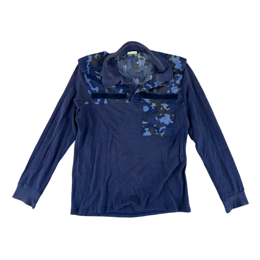 Romanian Navy M2017 Blue Camouflage Polo Top - Medium