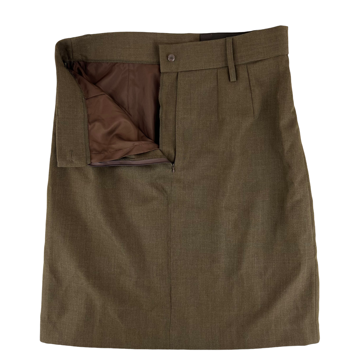 British Army Women's Barracks Brown Ceremonial FAD No. 2 Dress Skirt - W39 L28.5