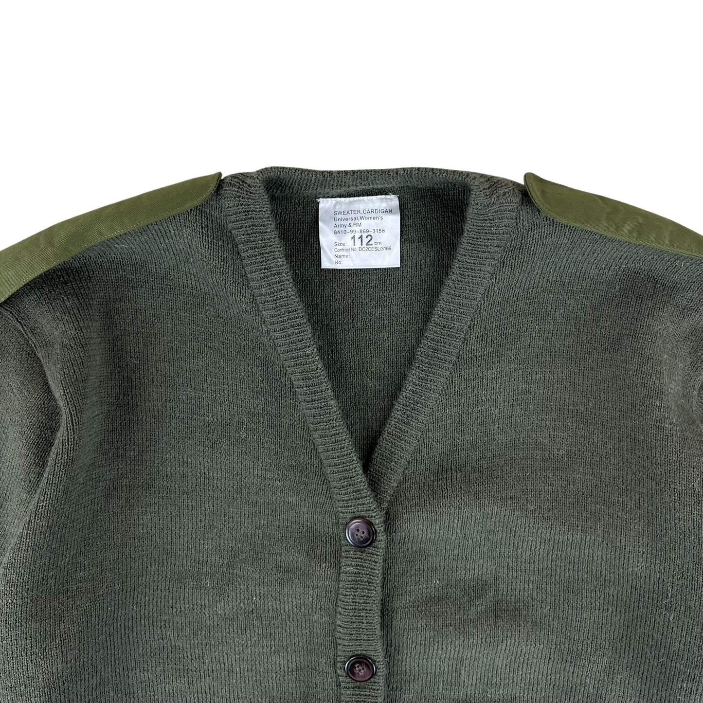 British Army Women's Olive Green Cardigan - Large 112cm