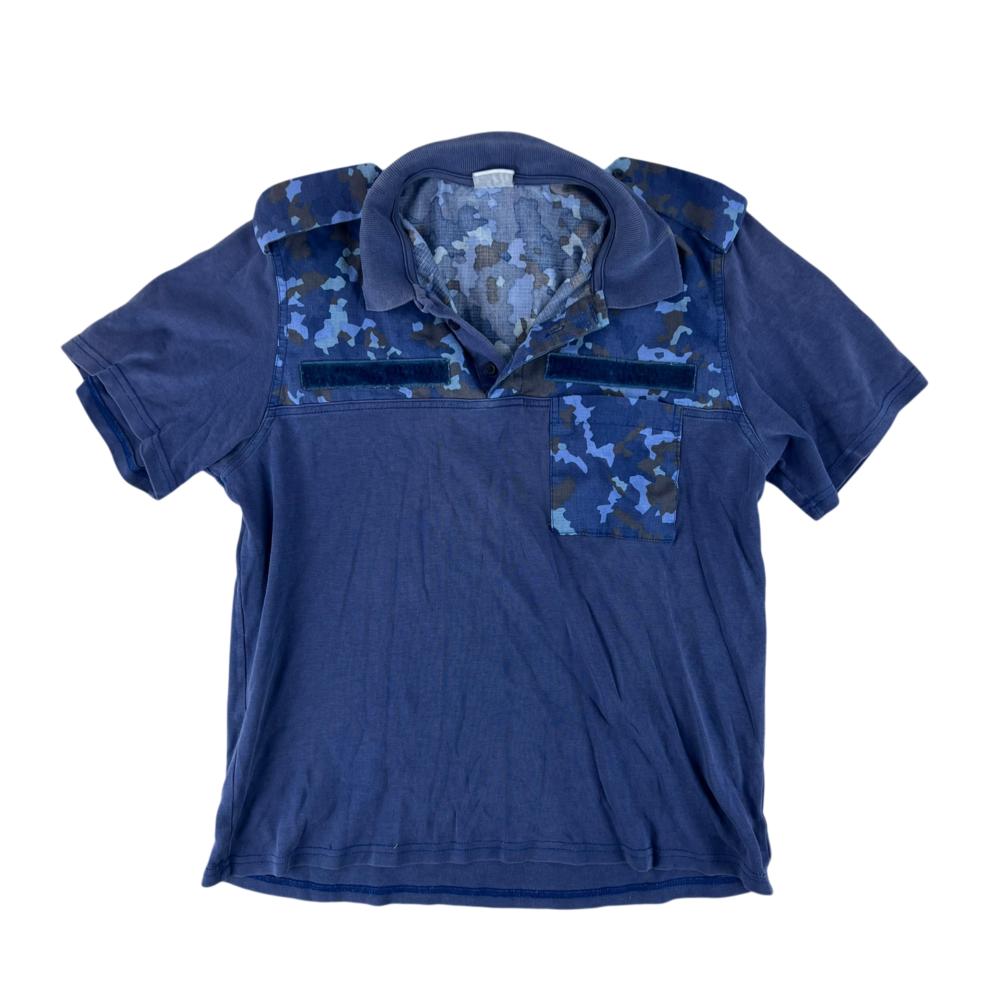 Romanian Navy M2017 Blue Camouflage Polo Top - Medium