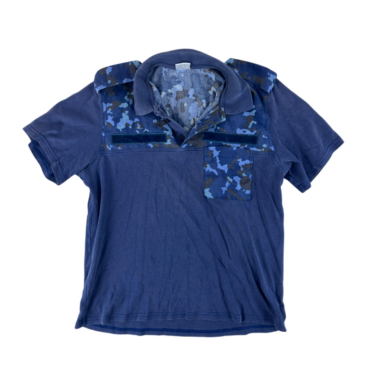 Romanian Navy M2017 Blue Camouflage Polo Top - Medium