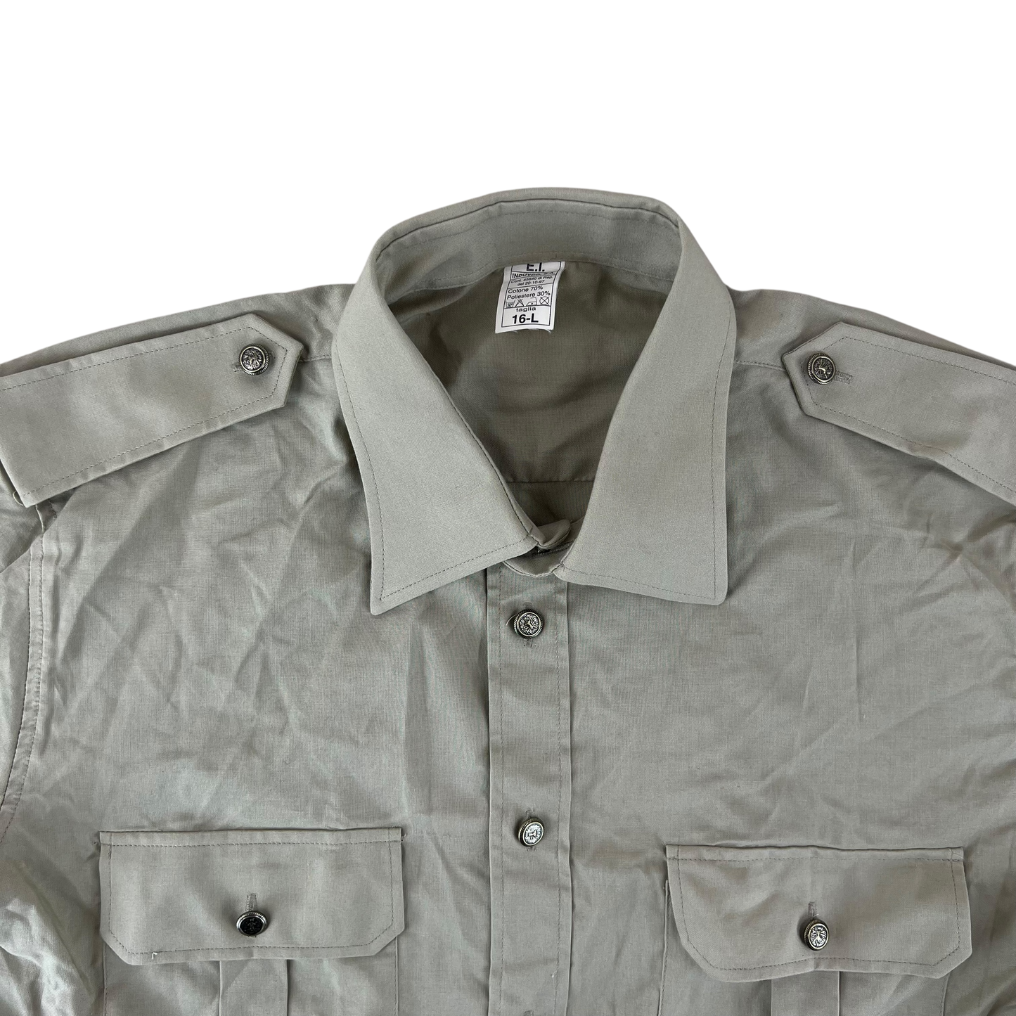 Italian Army Roma 75 Short Sleeve Safari Shirt - Small