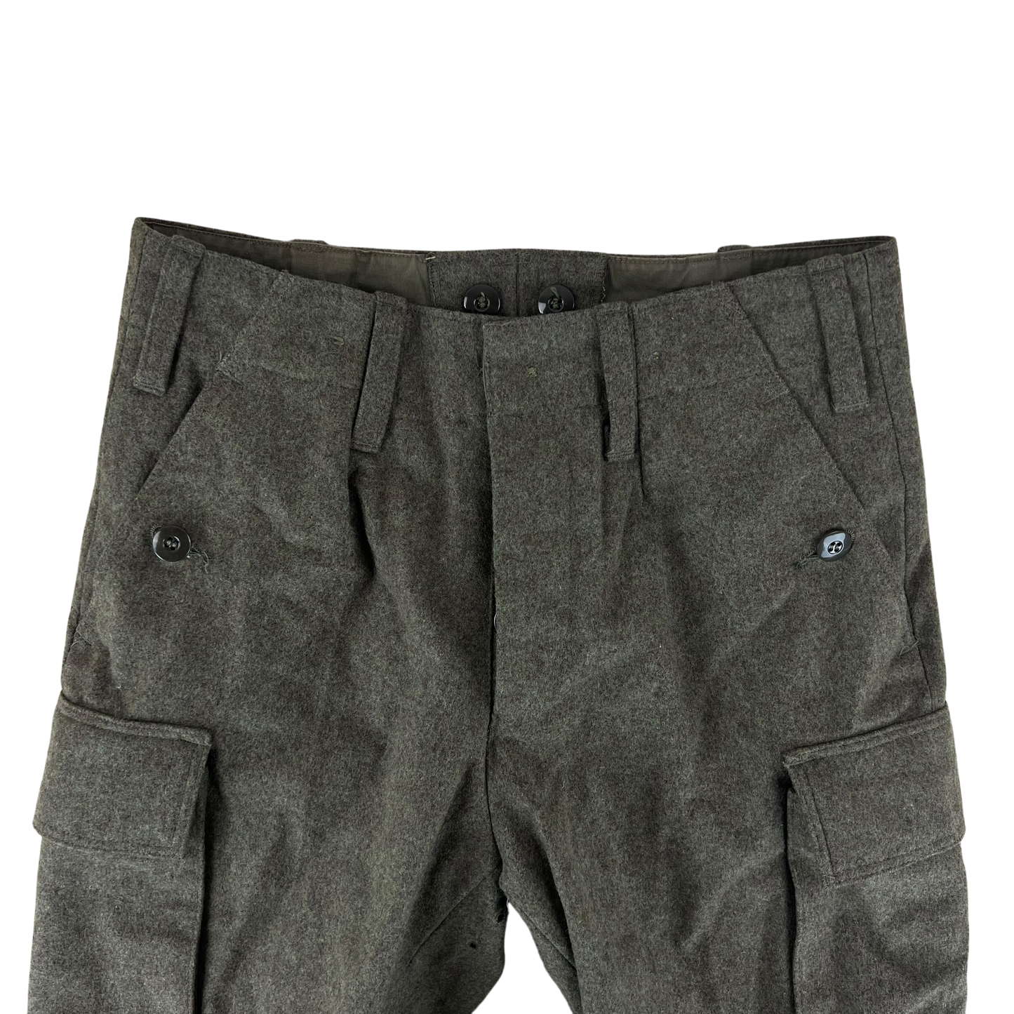 West German Army 80s Green Wool 3/4 Shorts - W31