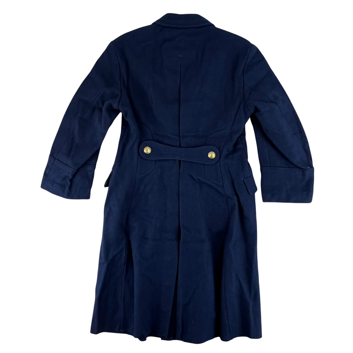 Romanian People's Navy 80s Blue Wool Greatcoat - Medium