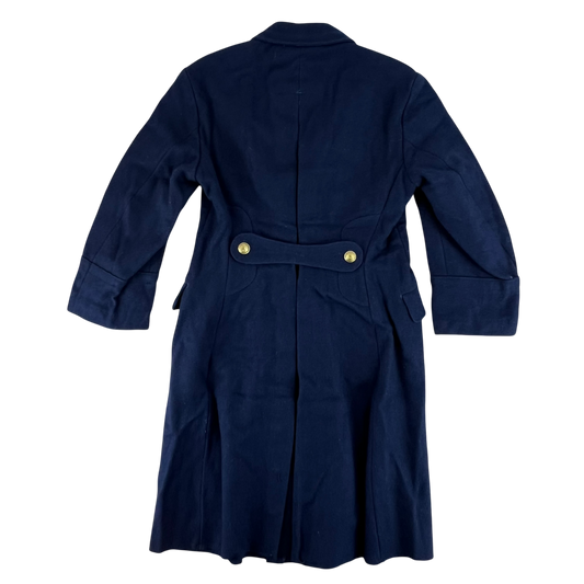 Romanian People's Navy 80s Blue Wool Greatcoat - Medium