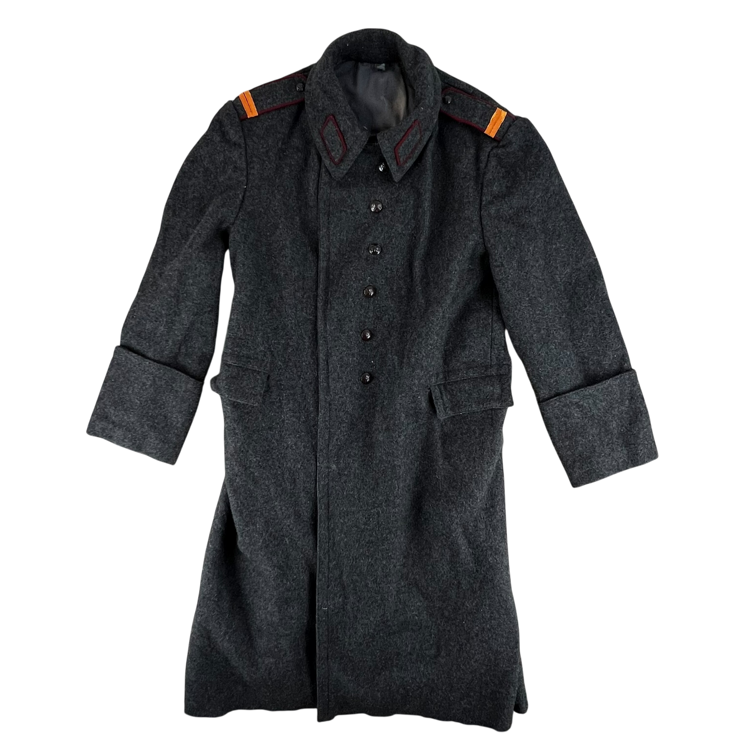 Bulgarian People's Army 80s Grey Wool Greatcoat - Large