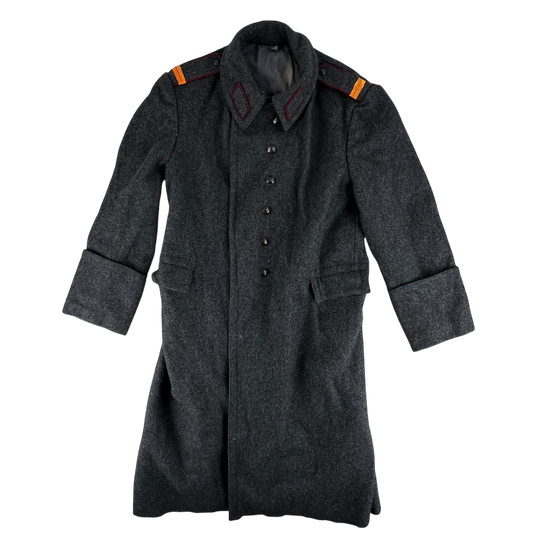 Bulgarian People's Army 80s Grey Wool Greatcoat - Large