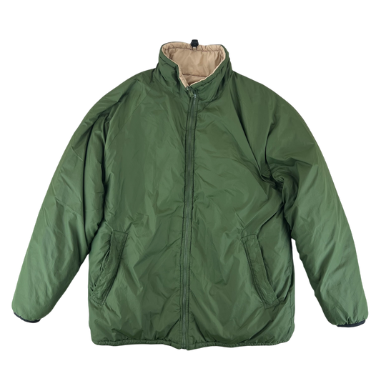 British Army Reversible Thermal Olive Green / Tan Quilted Jacket - Large