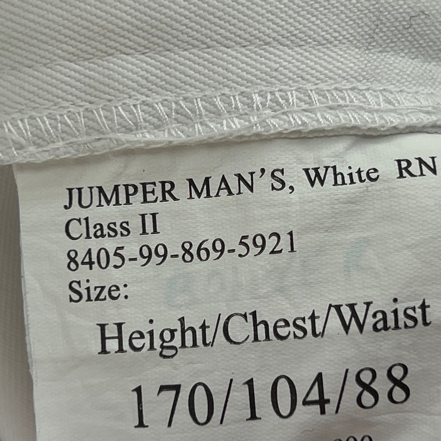 British Royal Navy Class II White Jumper Sailor's Top - Medium