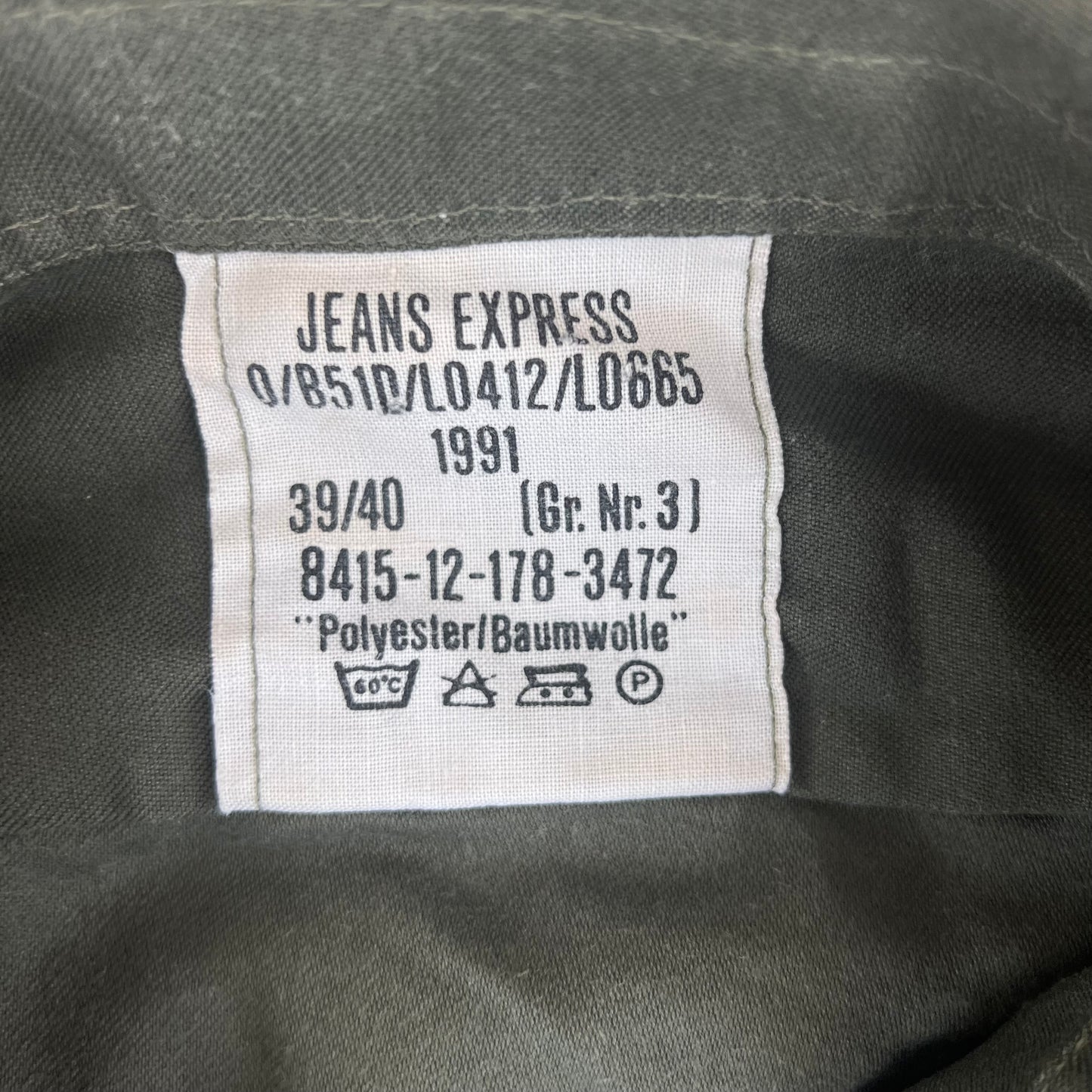 German Army Olive Green Long Sleeve Field Shirt - Medium GrNr3