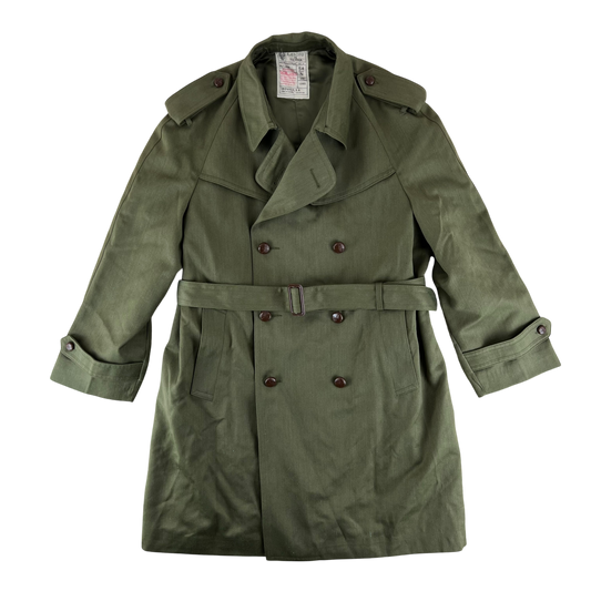 Spanish Army 80s Green Trenchcoat - Large