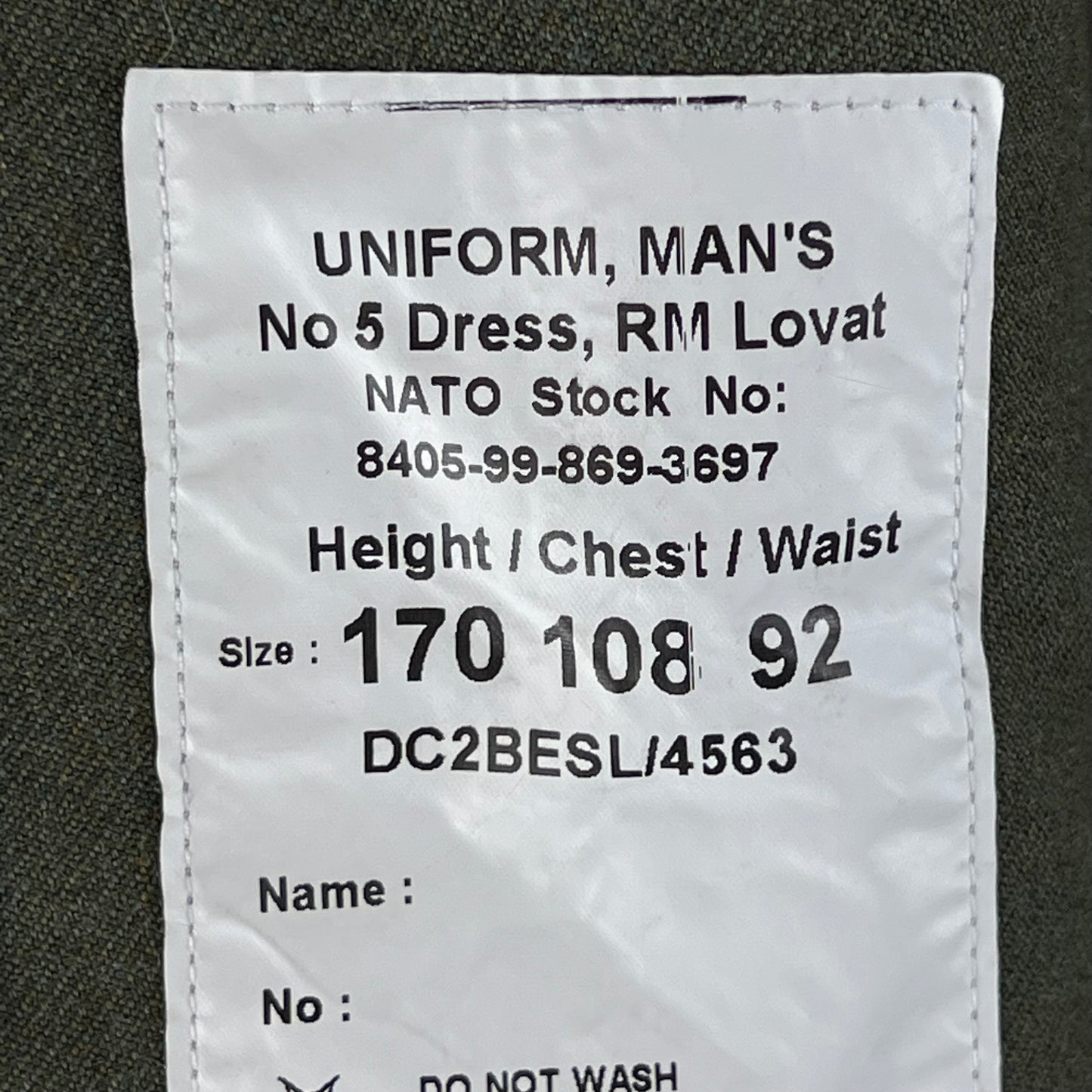 British Royal Marines Lovat No. 5 Dress Jacket - Medium