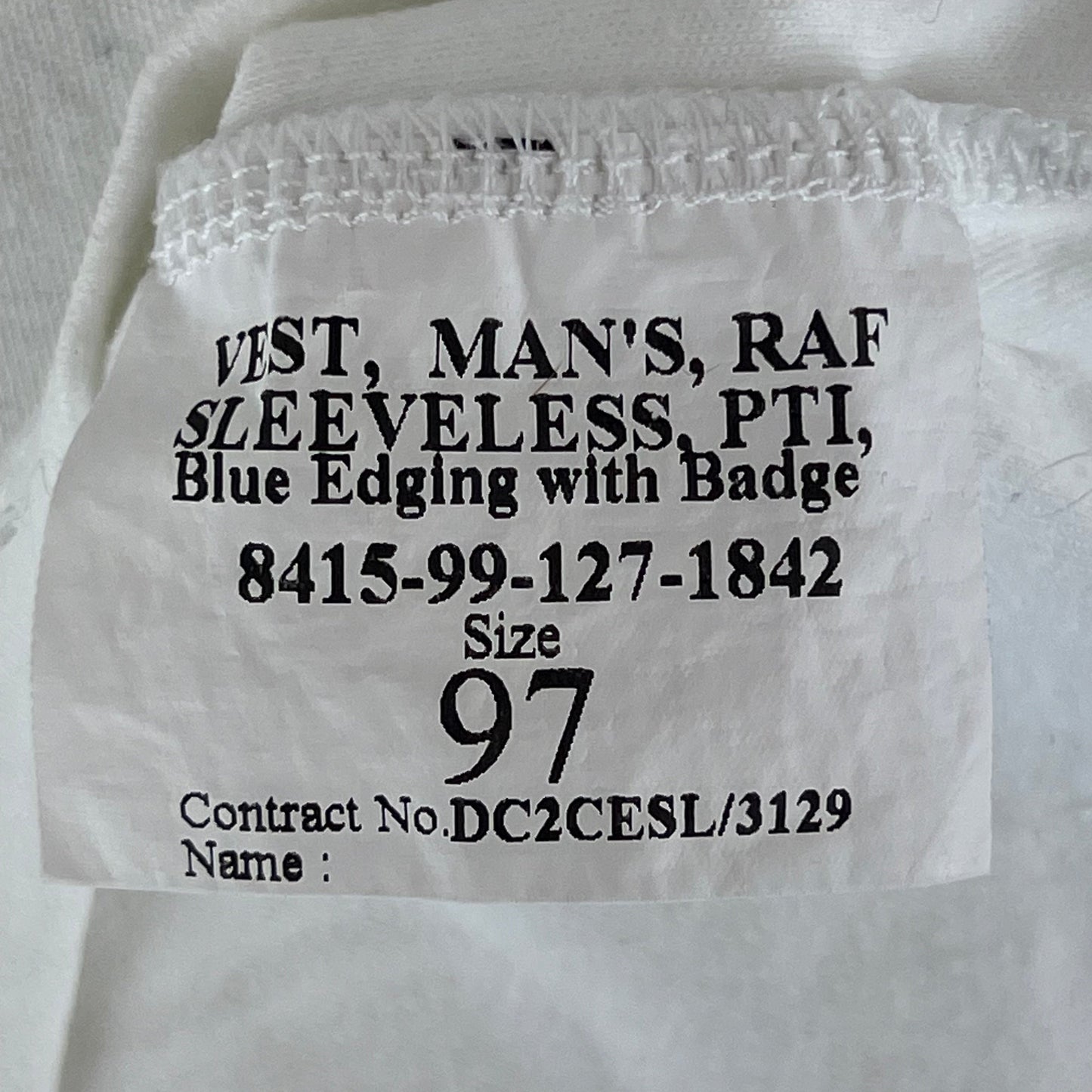 British RAF PTI Vest - Medium 97cm