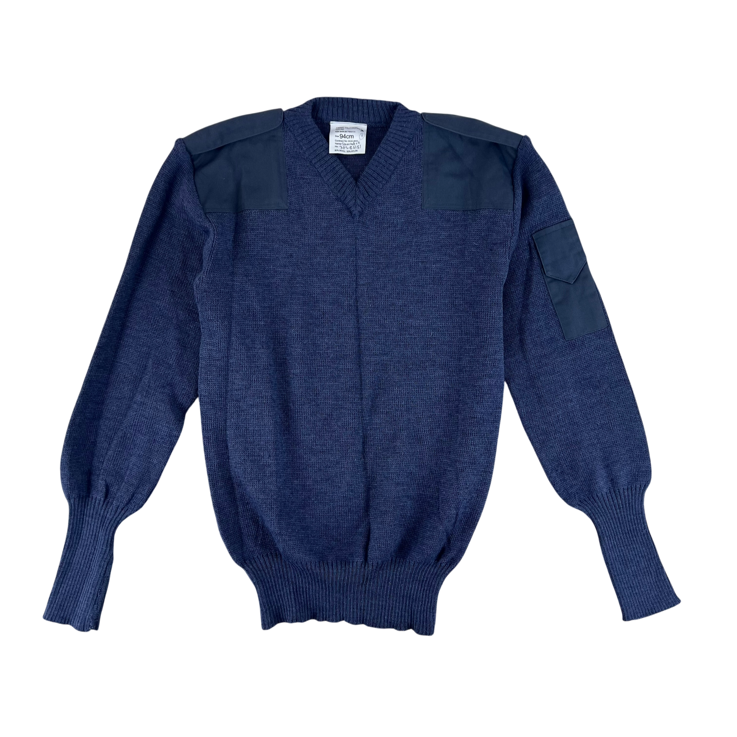 British RAF Wool V Neck Pullover Jersey Jumper - Medium 94cm