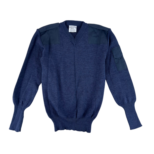 British RAF Wool V Neck Pullover Jersey Jumper - Medium 94cm