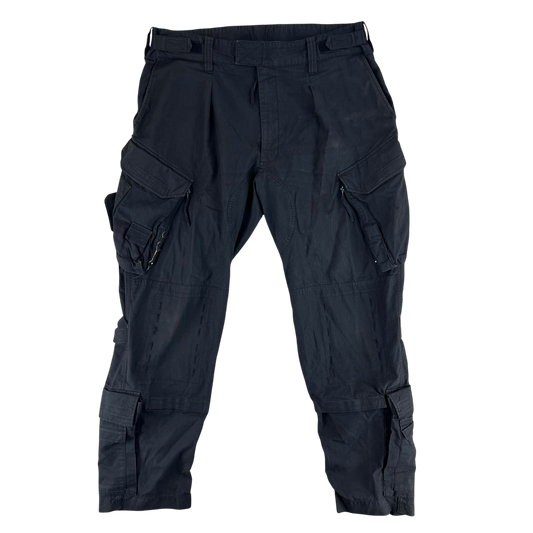 British RAF Aircrew Black Padded Combat Trousers - W41 L31.5