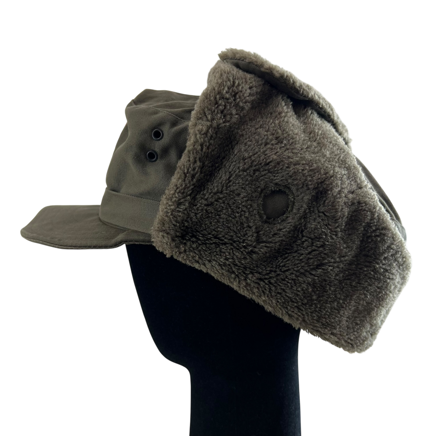 Austrian Army Olive Drab Cold Weather Trapper Cap - Medium 58cm