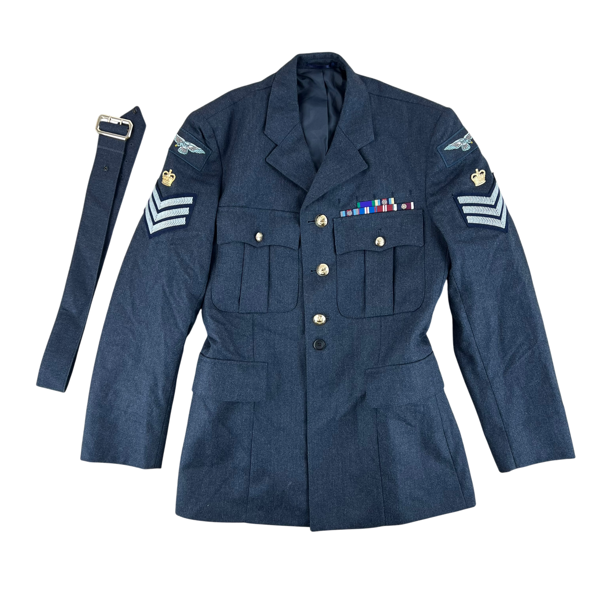 British Royal Air Force No. 1 Dress Jacket w/ Belt - Medium 100R
