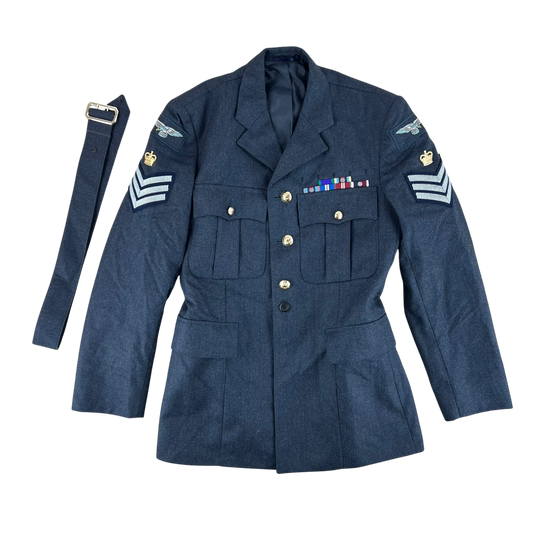 British Royal Air Force No. 1 Dress Jacket w/ Belt - Medium 100R