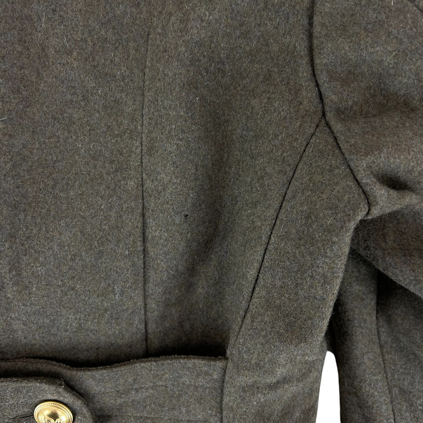 Italian Army 70's Khaki Greatcoat - Military Fire Brigade - Medium