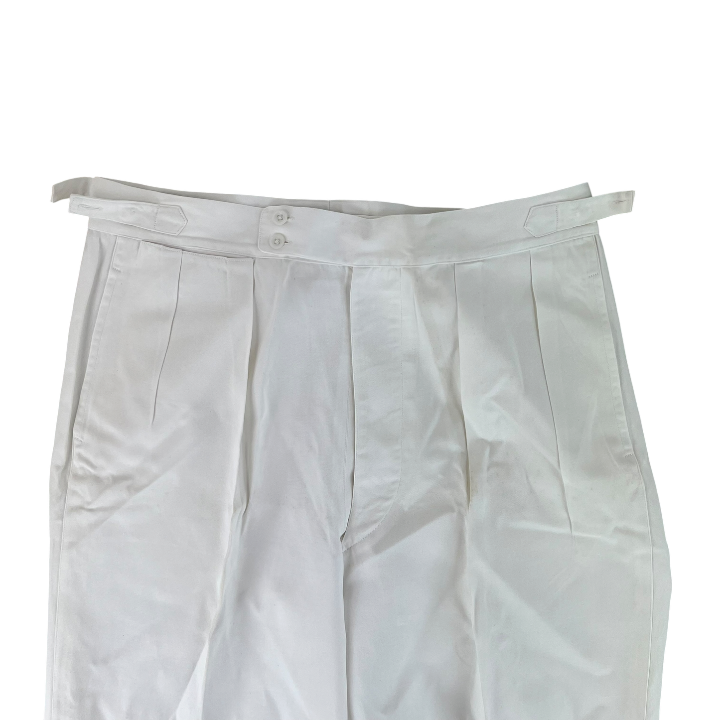 British Merchant Navy 50s Tropical White Trousers - W34 L29