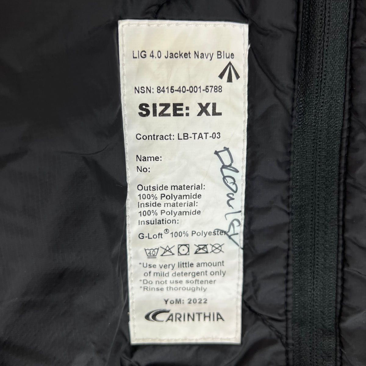 British Royal Navy Carinthia LIG 4.0 Thermal Jacket - X Large