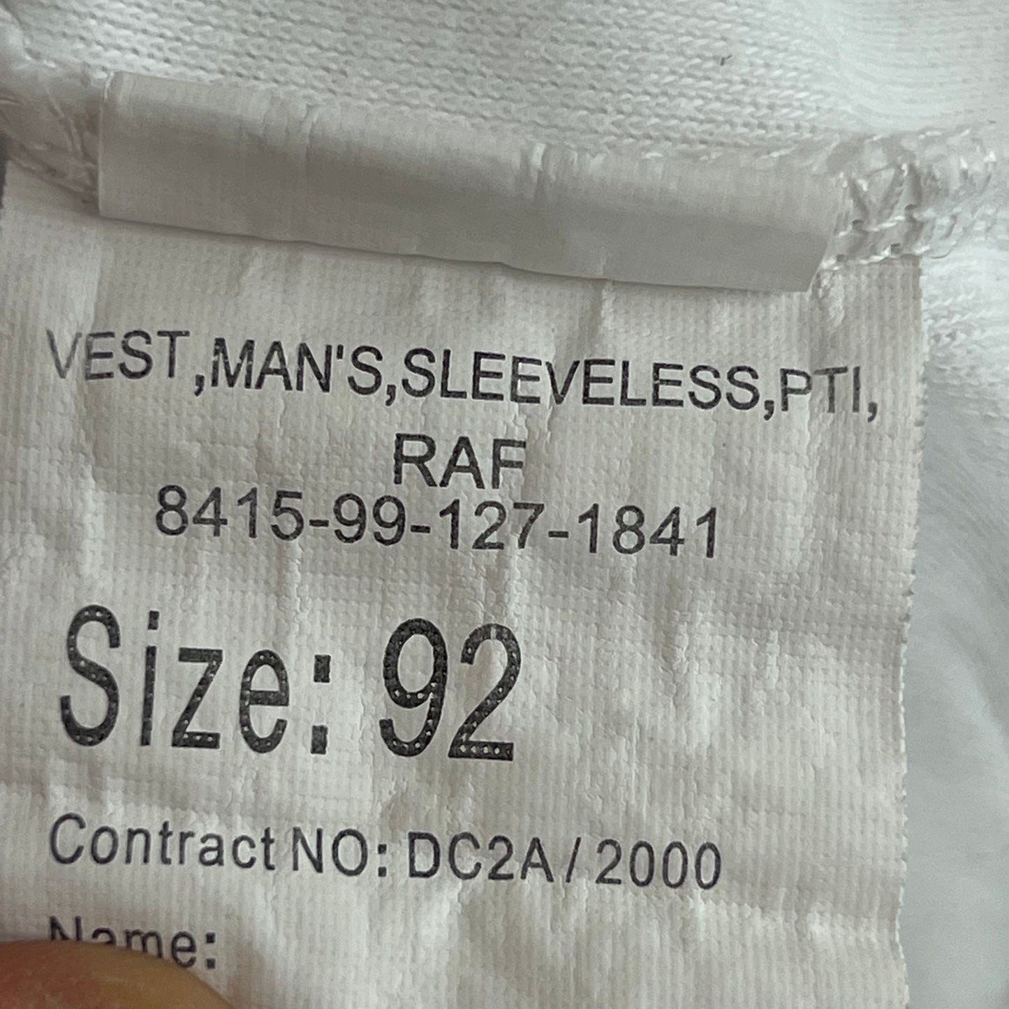 British RAF PTI Vest - Medium 92cm